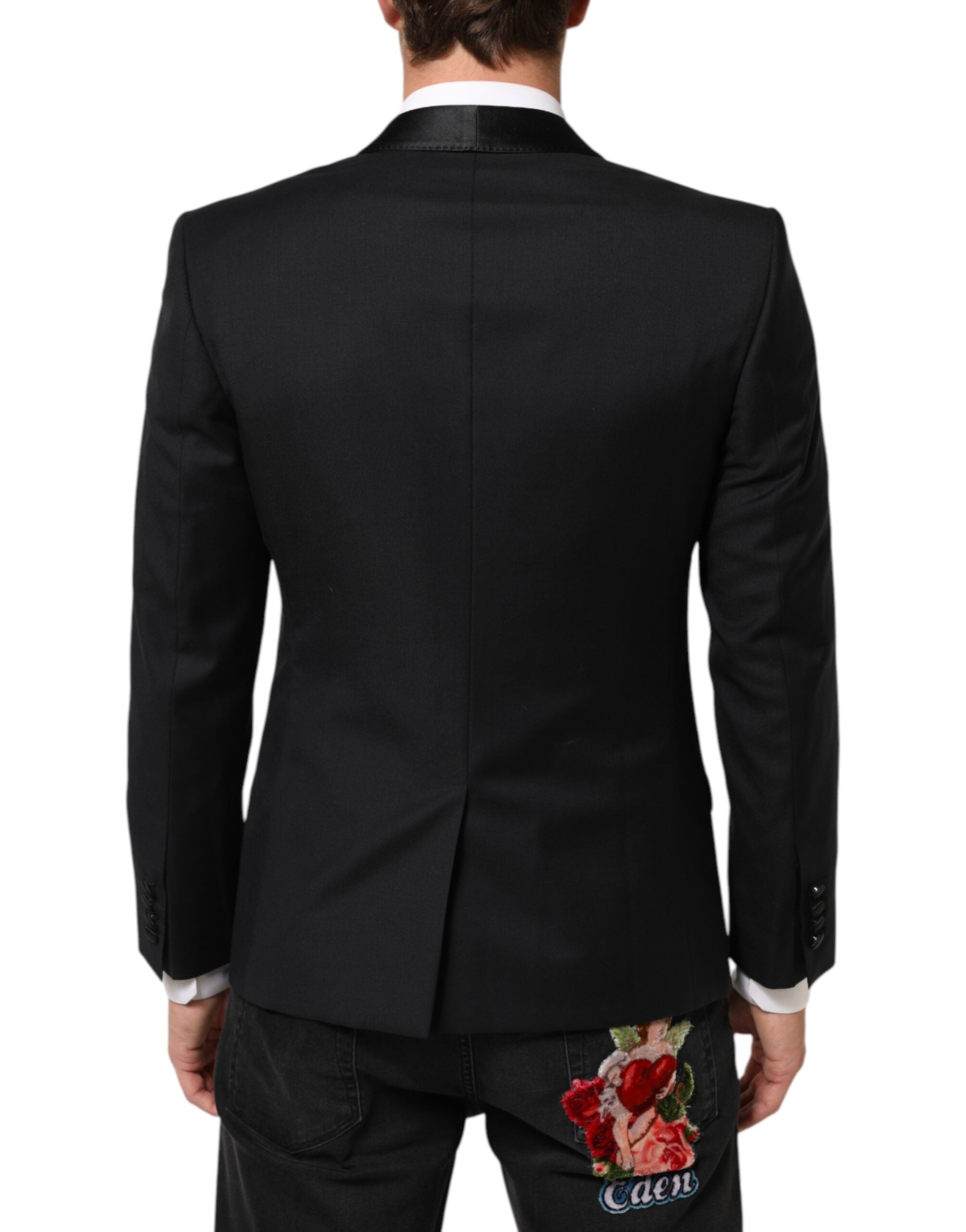 Dolce & Gabbana Black GOLD 1 Button Suit Jacket Men's Blazer