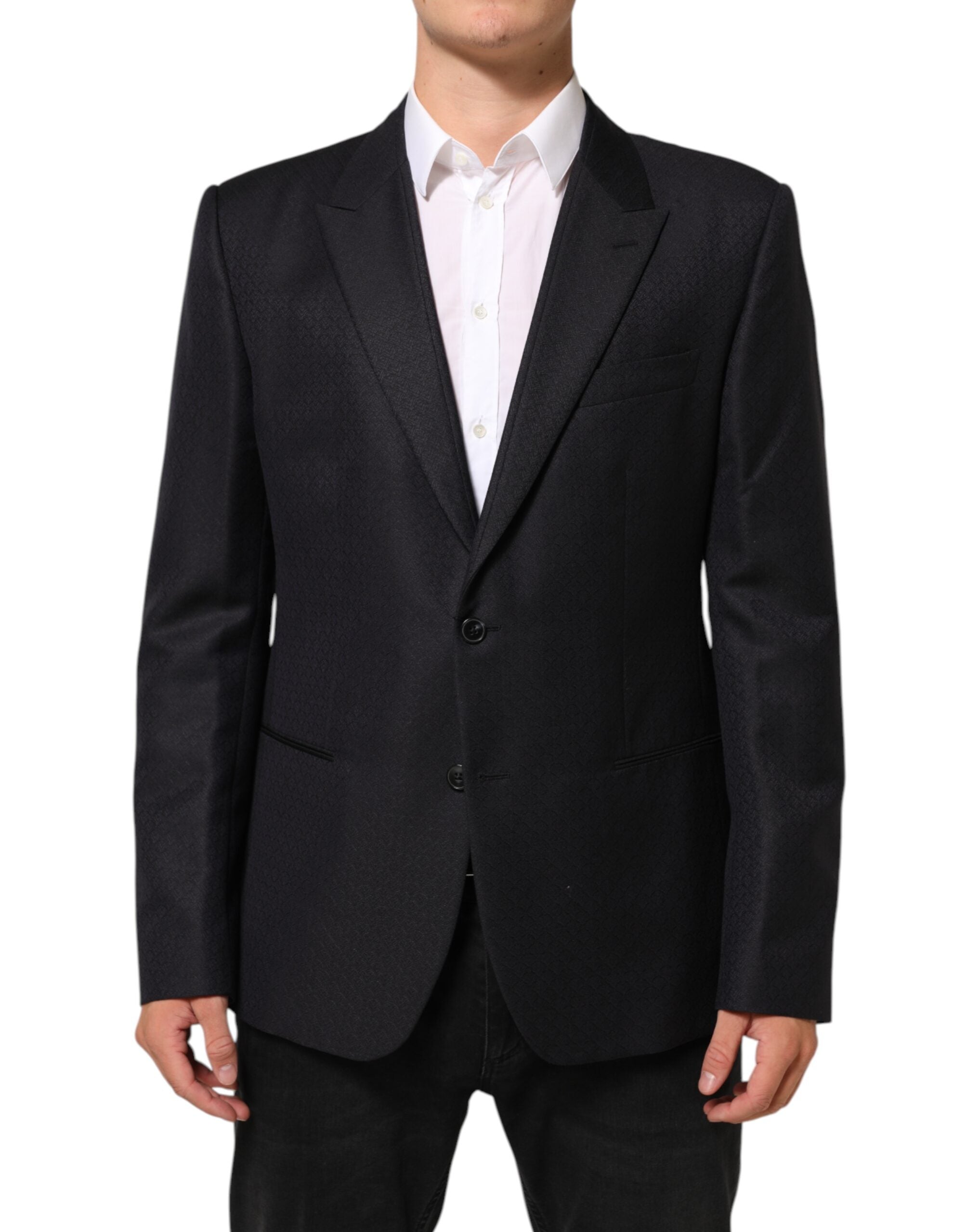 Dolce & Gabbana Black Wool 2 Button Suit Jacket Men's Blazer