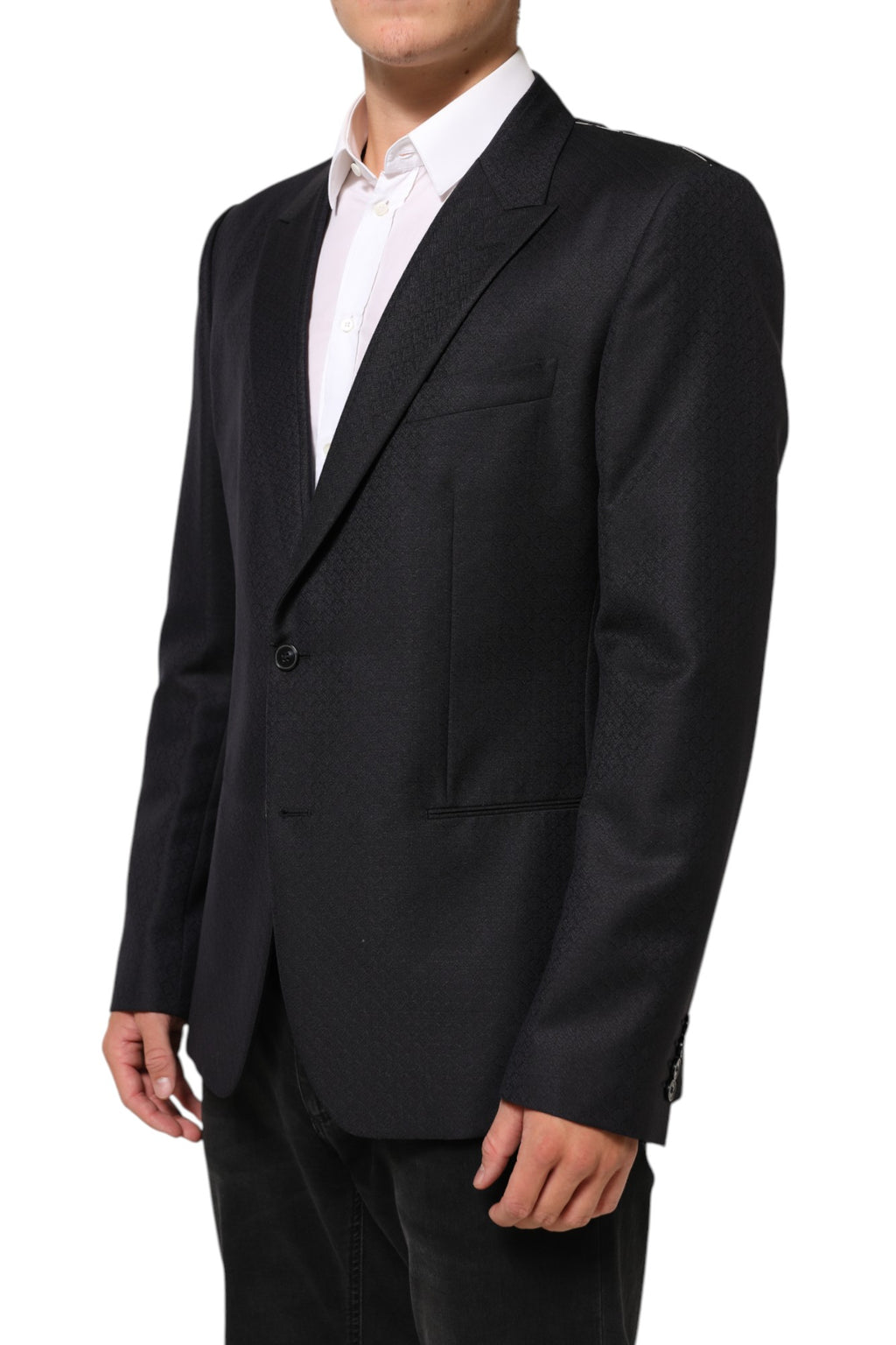 Dolce & Gabbana Black Wool 2 Button Suit Jacket Men's Blazer