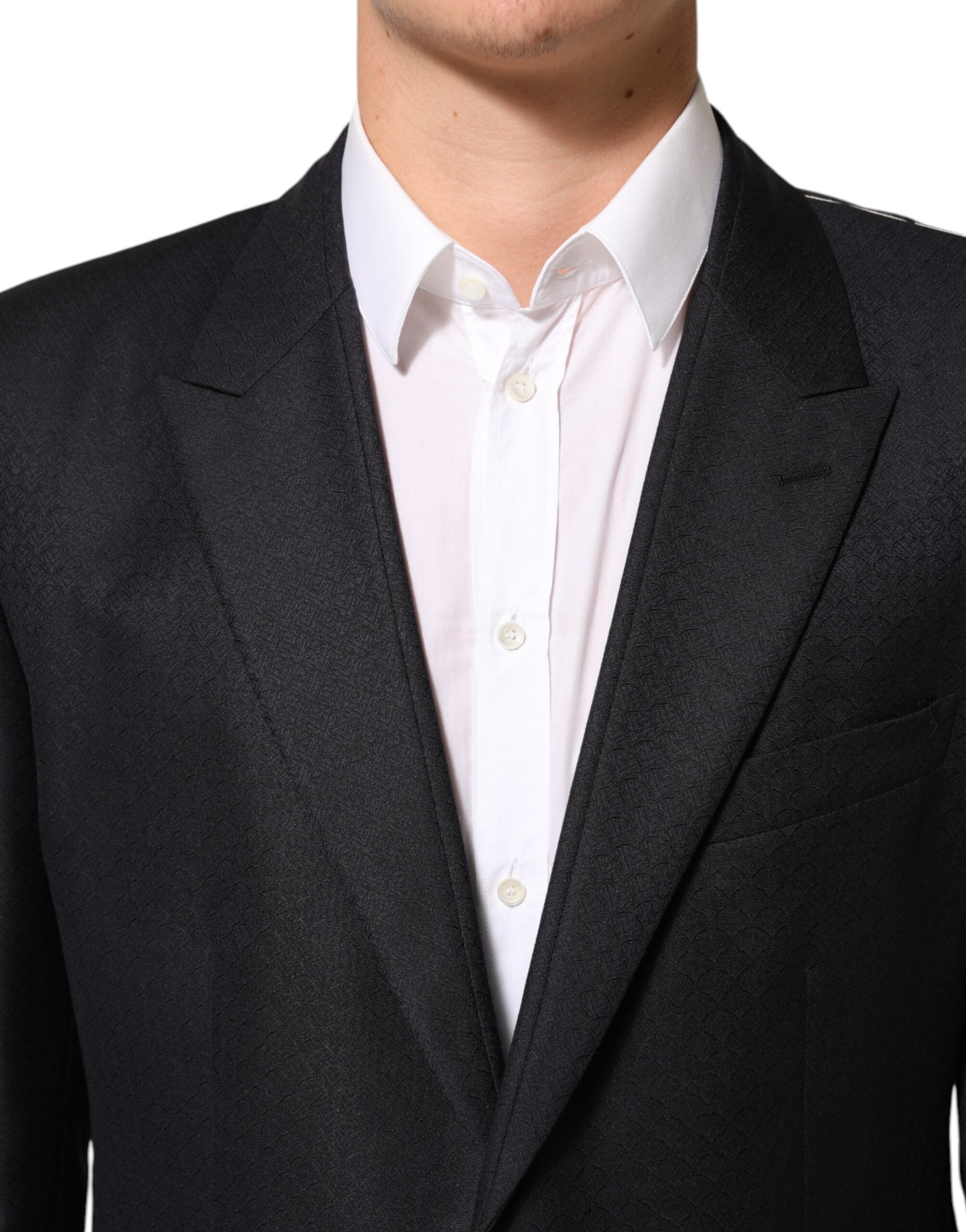 Dolce & Gabbana Black Wool 2 Button Suit Jacket Men's Blazer