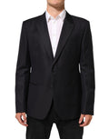 Dolce & Gabbana Black Wool 2 Button Suit Jacket Men's Blazer