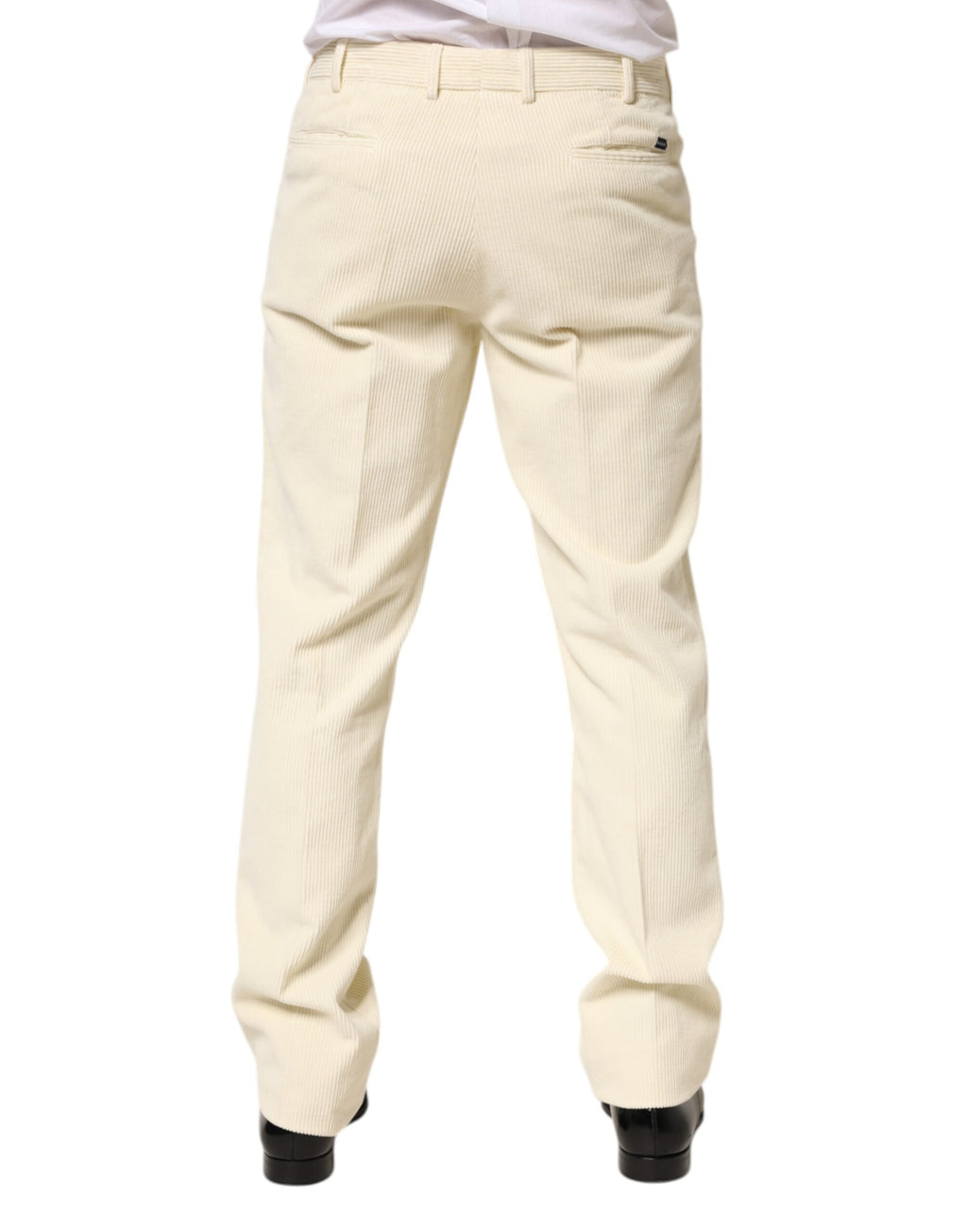 Burberry Beige Corduroy Cotton Straight Men's Trousers Pants