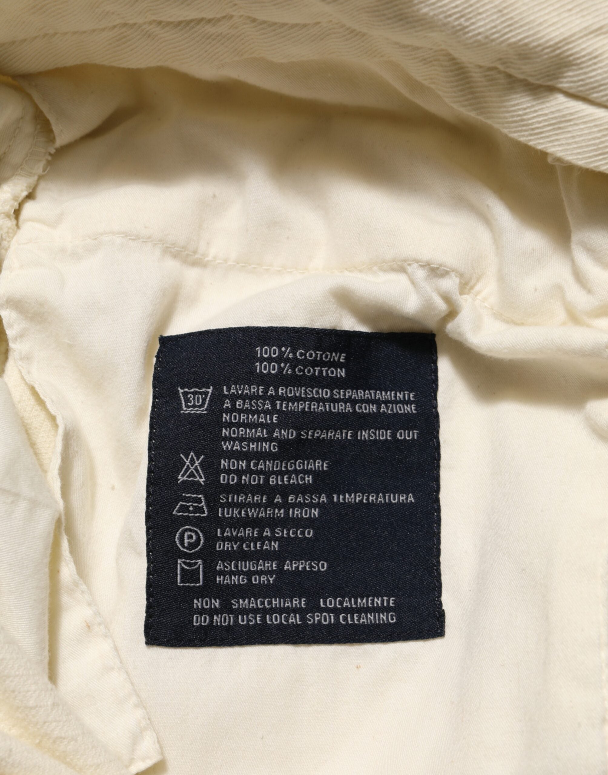 Burberry Beige Corduroy Cotton Straight Men's Trousers Pants