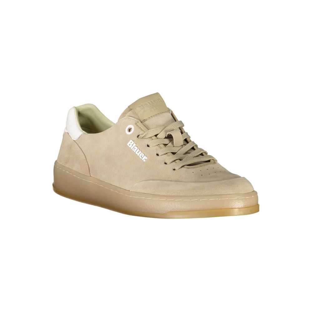 Blue Beige Polyester Sneaker