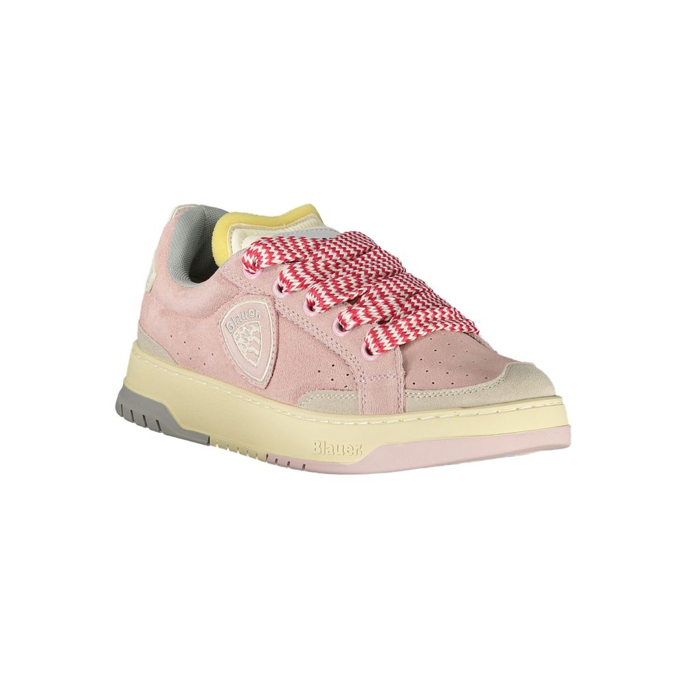 Blue Pink Polyester Sneaker