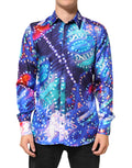 Dolce & Gabbana Multicolor Luminarie MARTINI Slim Fit Men's Shirt