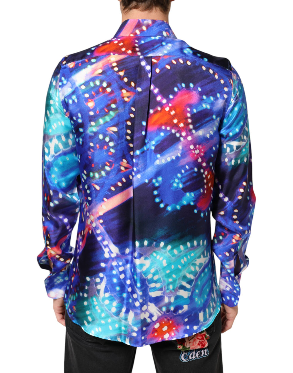 Dolce & Gabbana Multicolor Luminarie MARTINI Slim Fit Men's Shirt