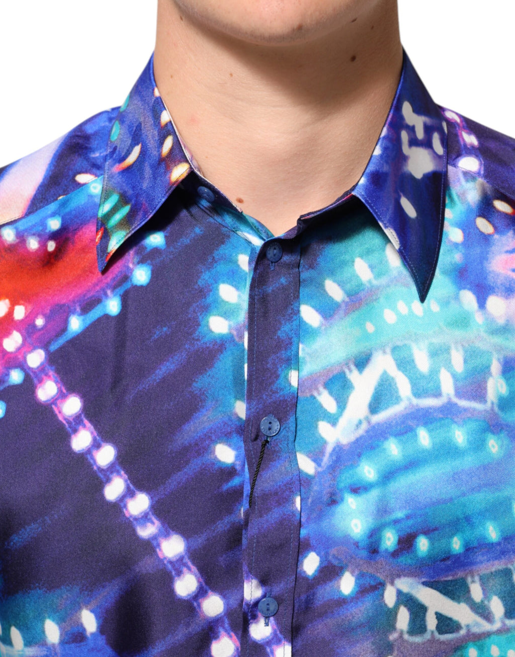 Dolce & Gabbana Multicolor Luminarie MARTINI Slim Fit Men's Shirt