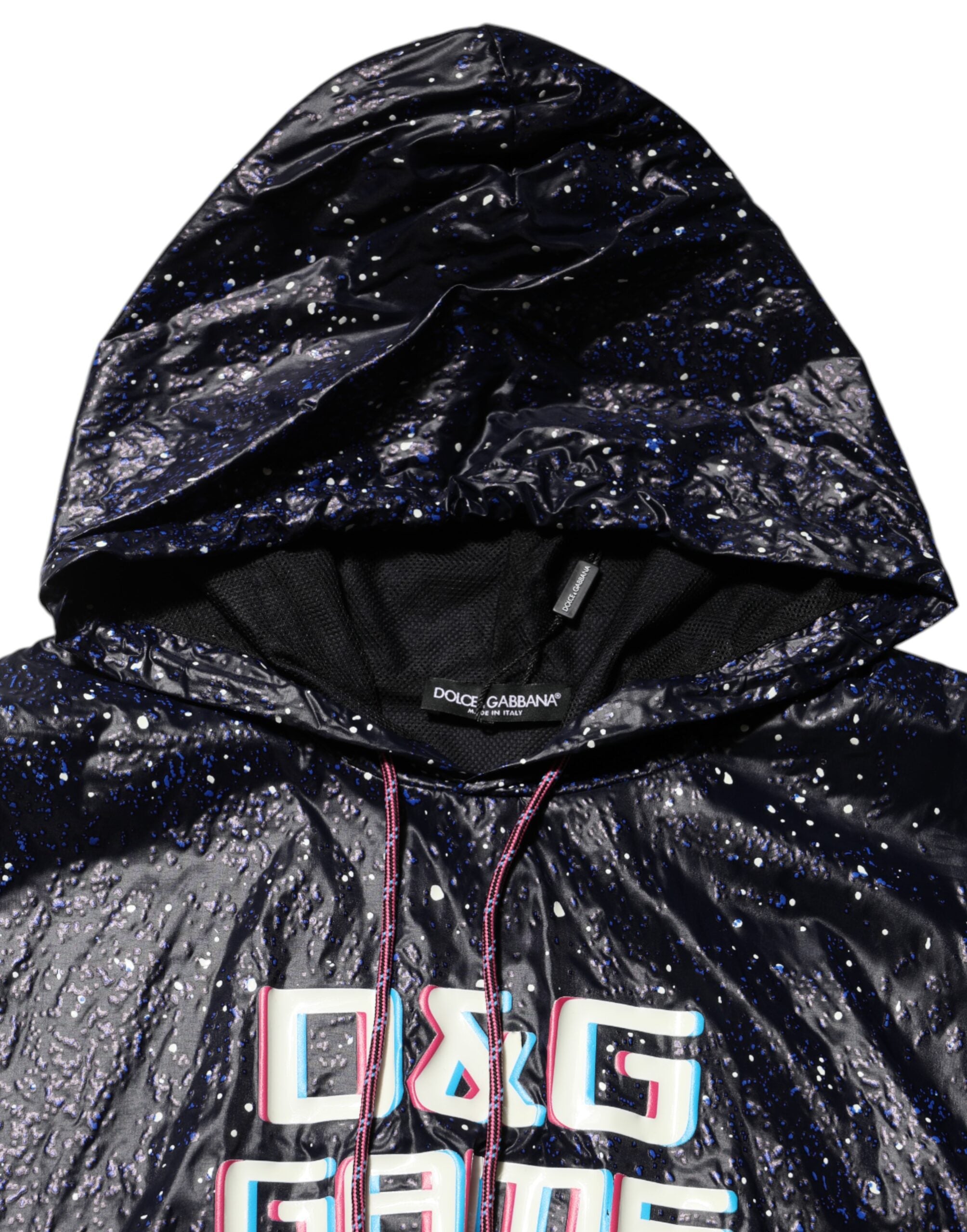 Dolce & Gabbana Men's Blue D&G Game Hooded Sweatshirt Pullover