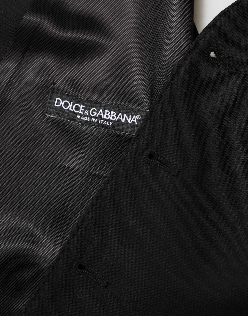 Dolce & Gabbana Black Wool Formal Men's Vest Waistcoat