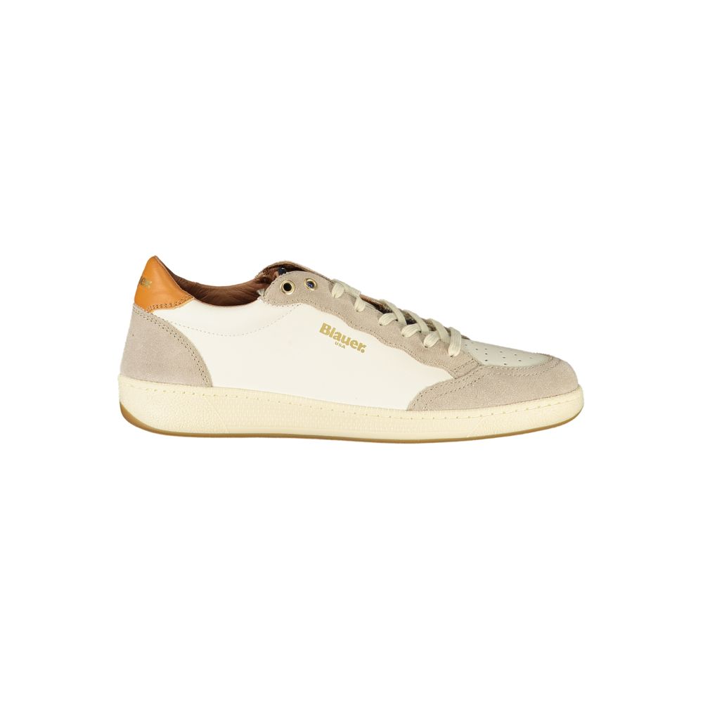 Blue White Polyester Sneaker