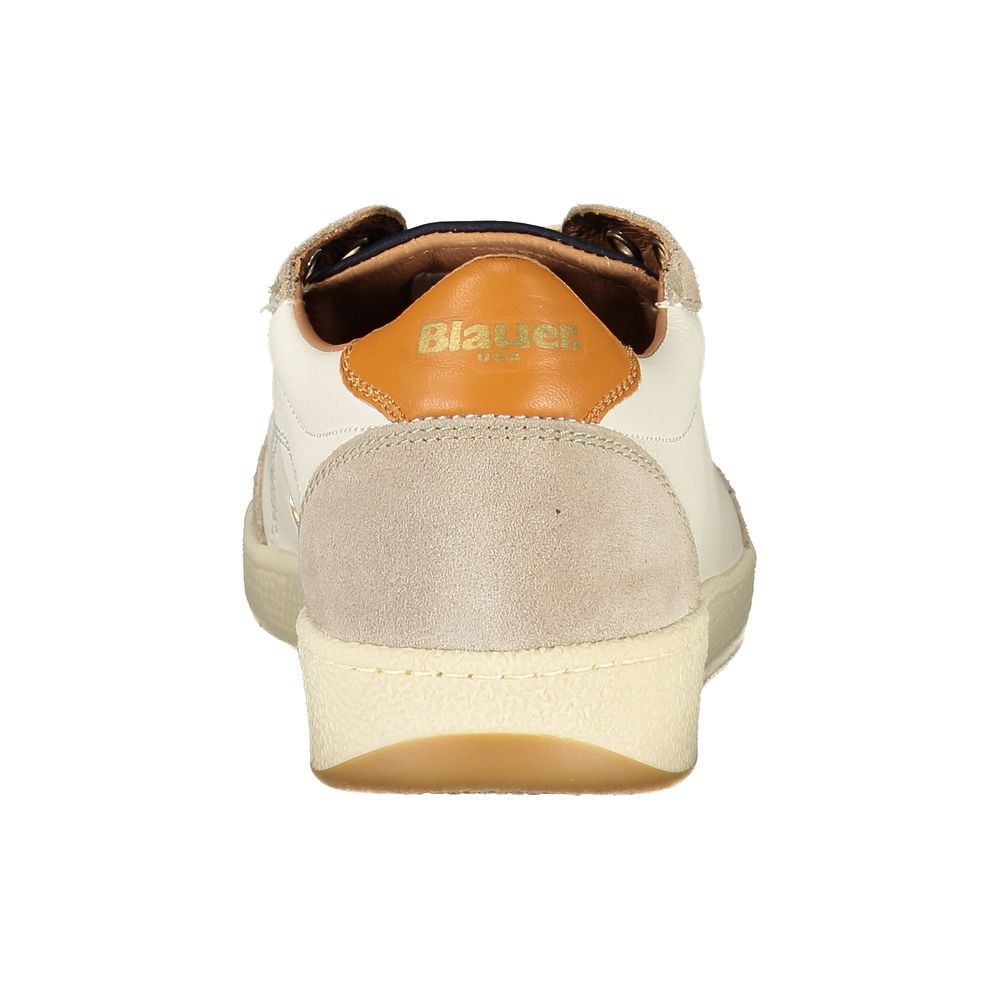 Blue White Polyester Sneaker