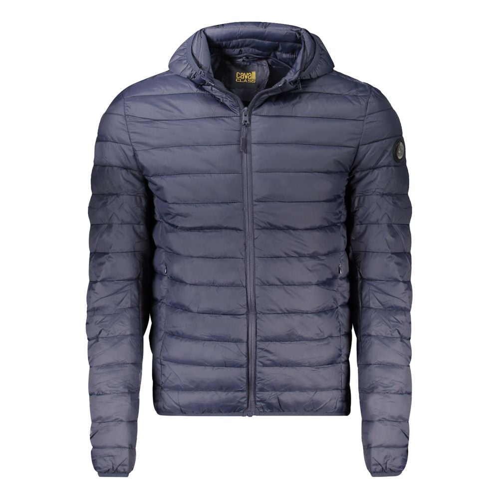Cavalli Class Blu Polyester Herrenjacke