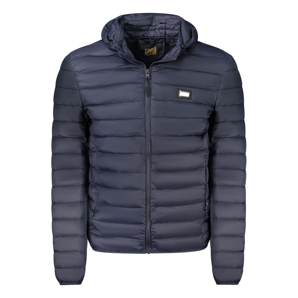 Cavalli Class Leichte Blu Polyester Herrenjacke