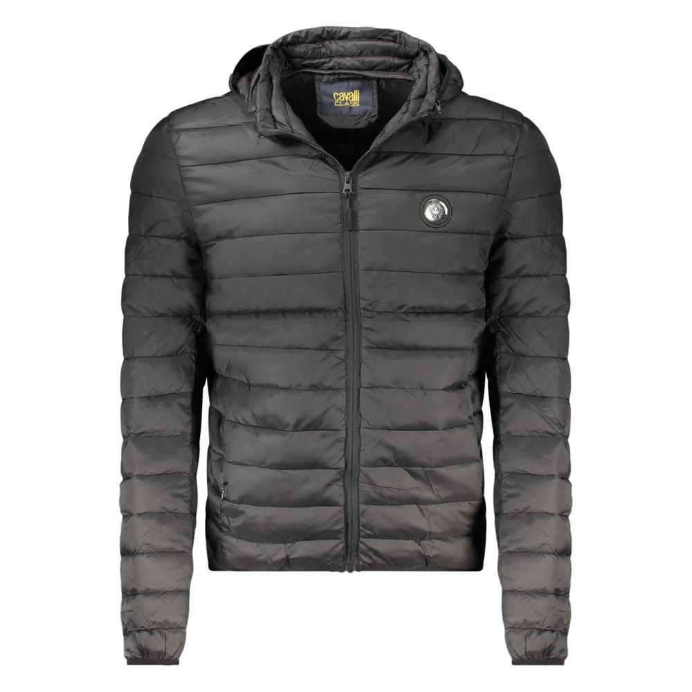 Cavalli Class Schwarze Herren-Leichtjacke aus Polyester