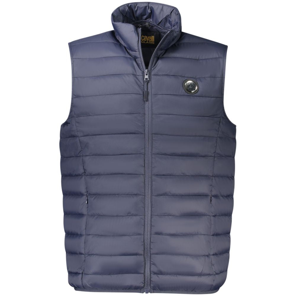 Cavalli Class Blu Polyester Herrenjacke