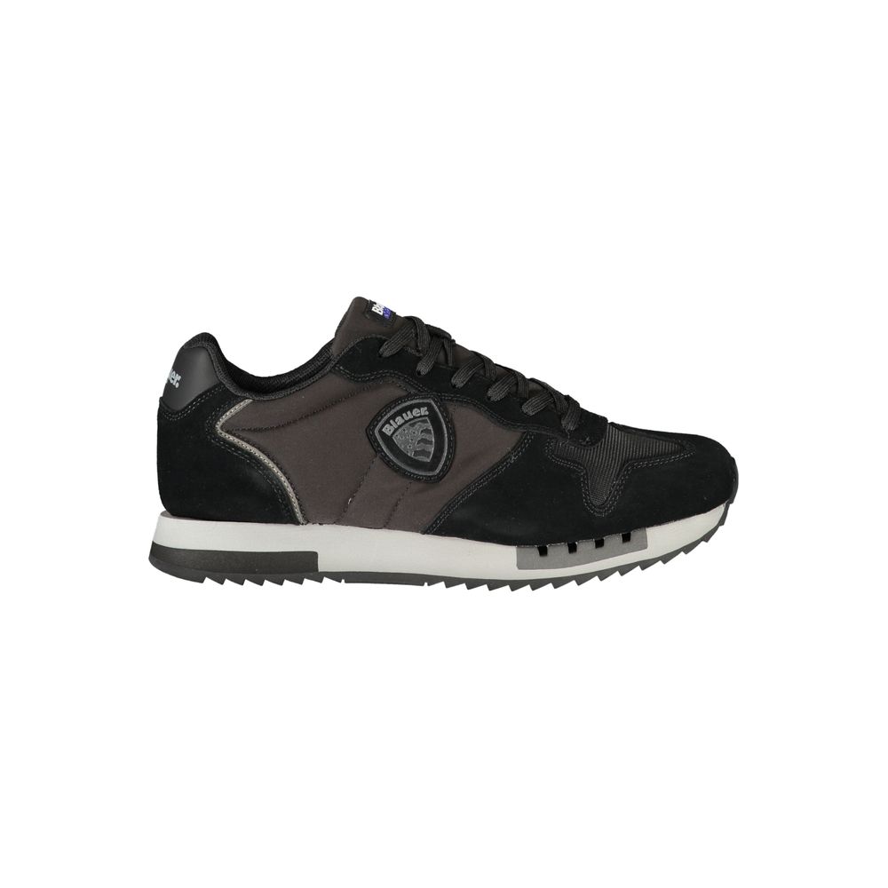 Blauer Schwarzer Polyester-Sneaker