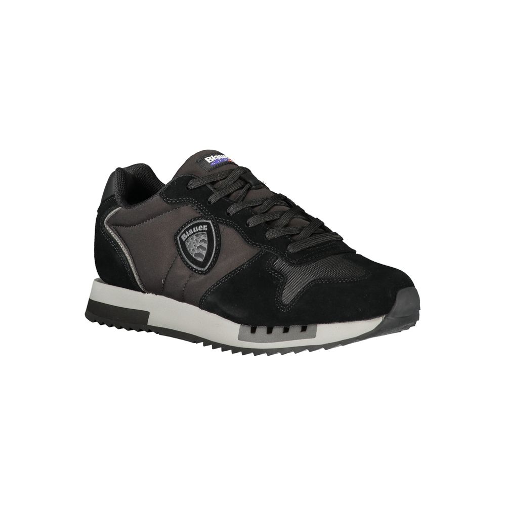 Blauer Schwarzer Polyester-Sneaker