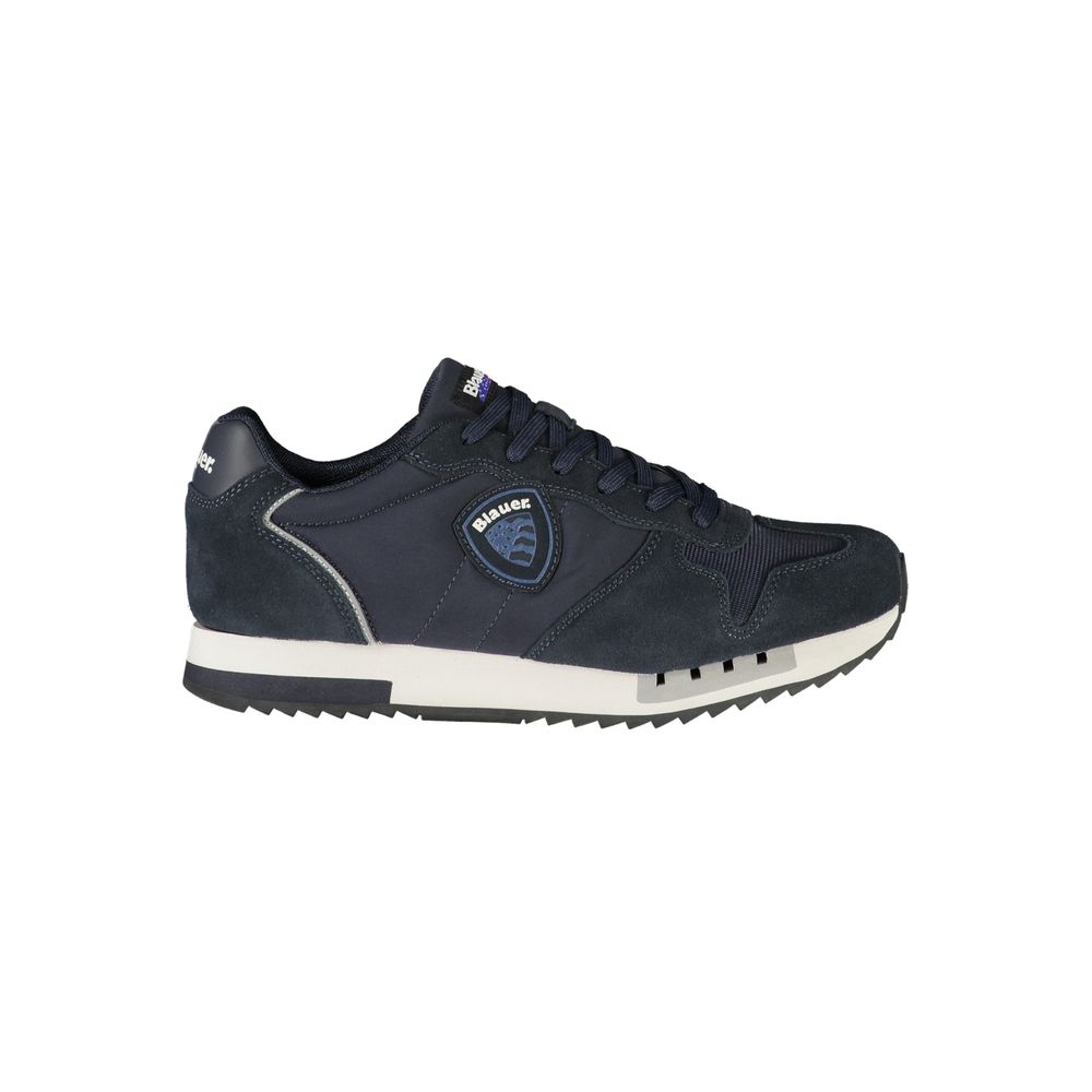 Blauer Herren-Sneaker aus Polyurethan