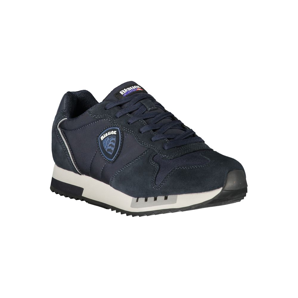 Blauer Herren-Sneaker aus Polyurethan