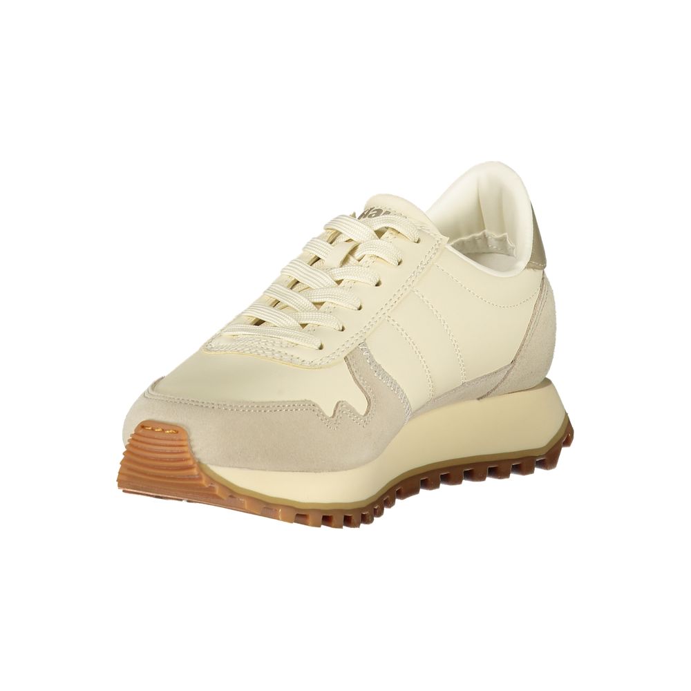 Blue Beige Polyester Sneaker