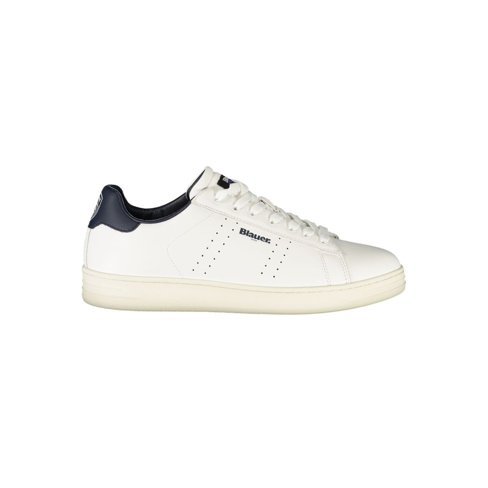 Blue White Polyester Sneaker