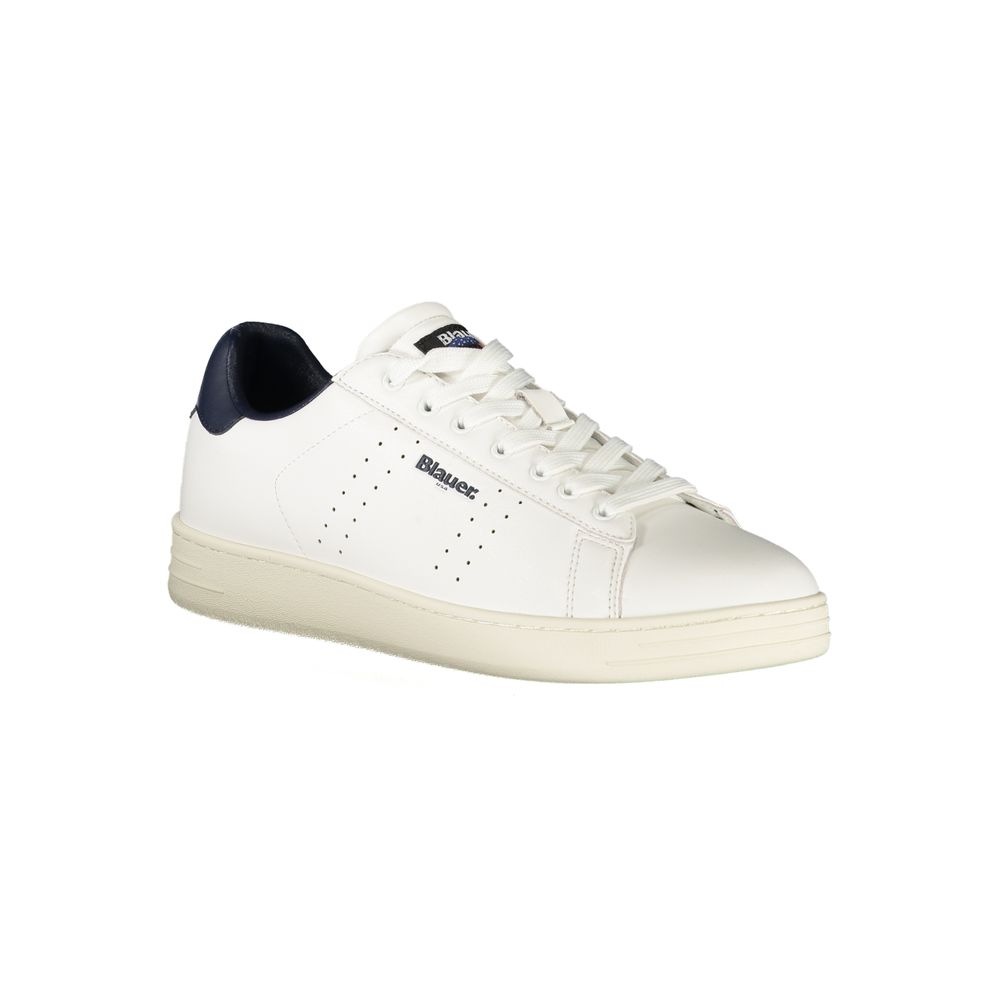 Blue White Polyester Sneaker