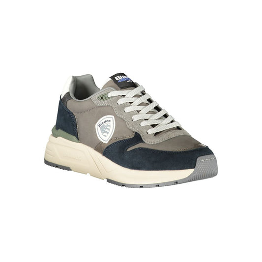 Blauer Grauer Polyester-Sneaker