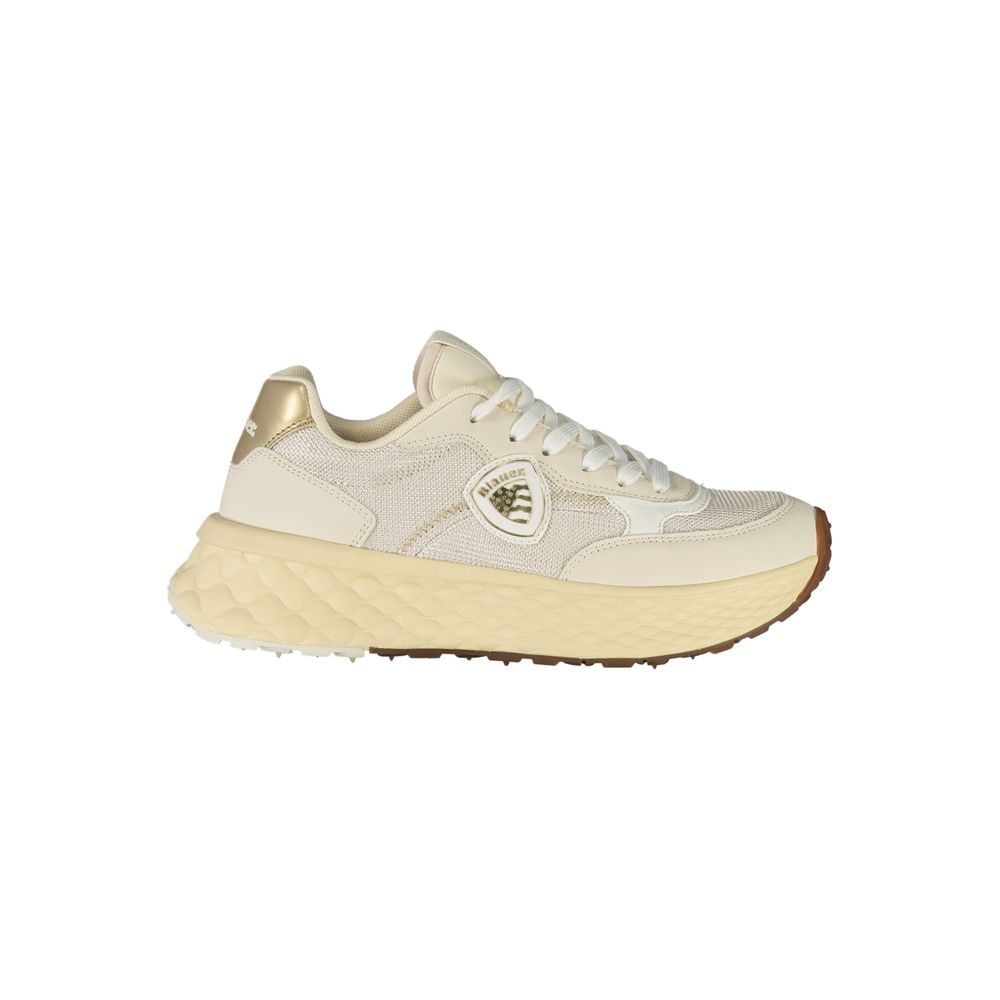 Blue Beige Polyester Sneaker
