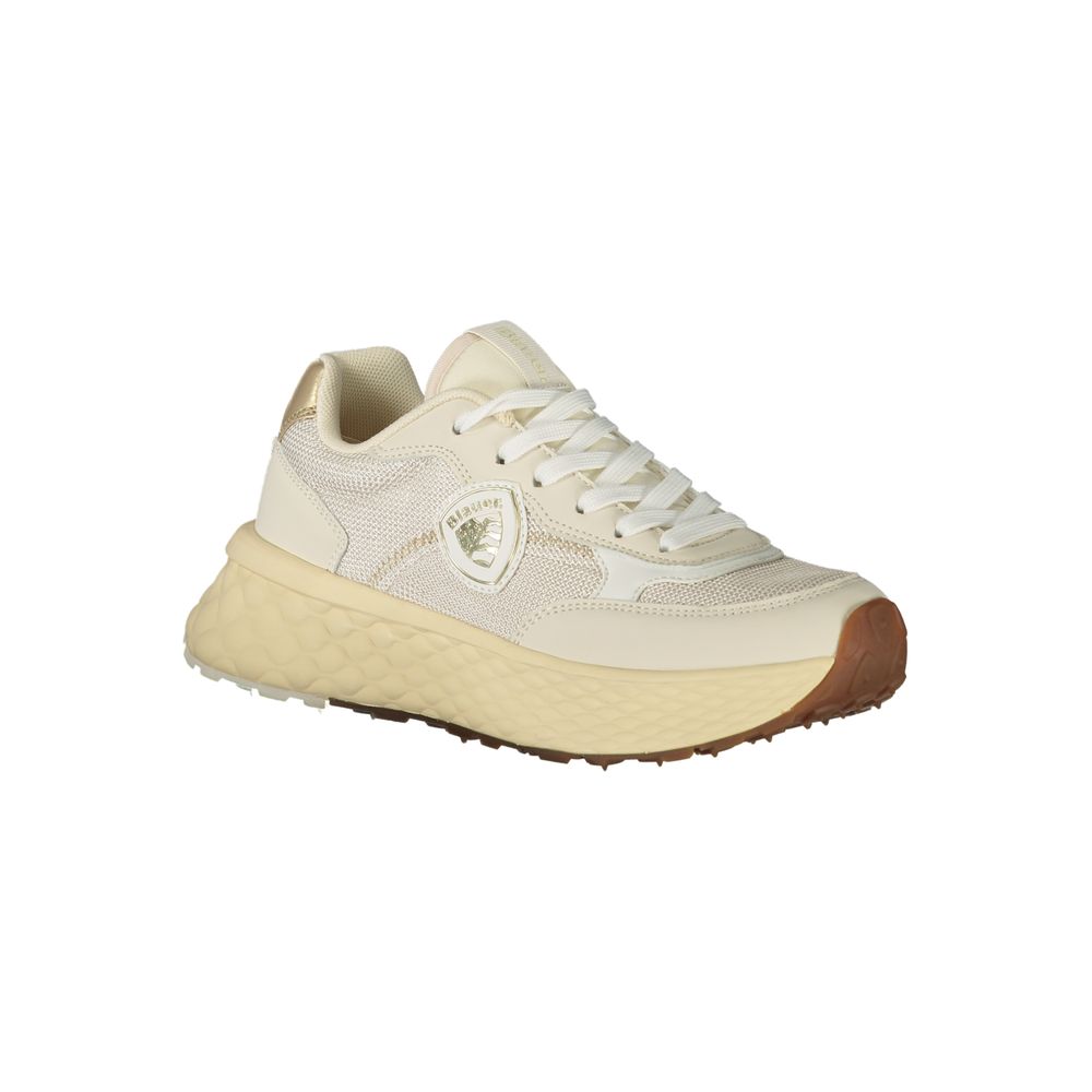 Blauer Beiger Polyester-Sneaker