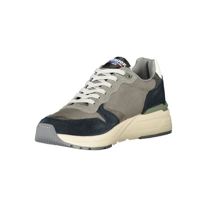 Blauer Grauer Polyester-Sneaker