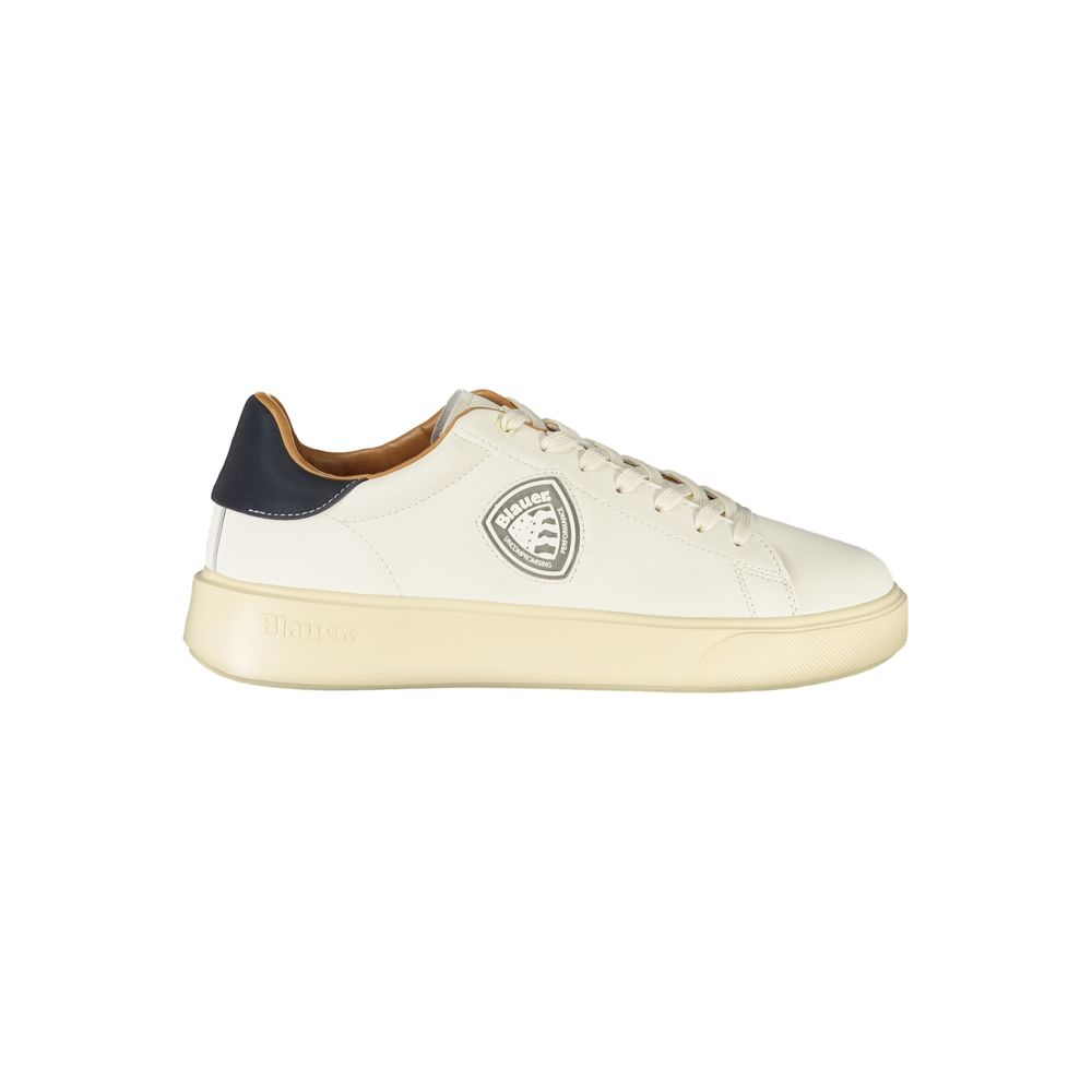 Blue White Polyester Sneaker