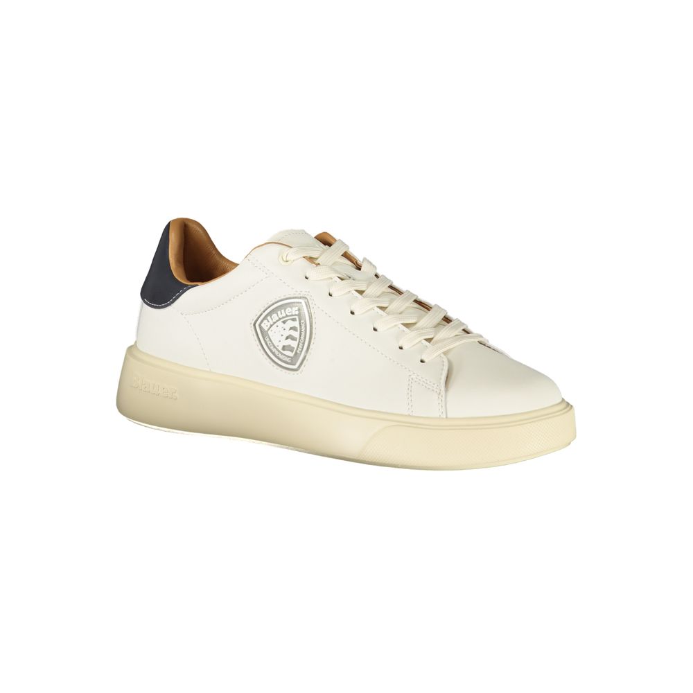 Blue White Polyester Sneaker