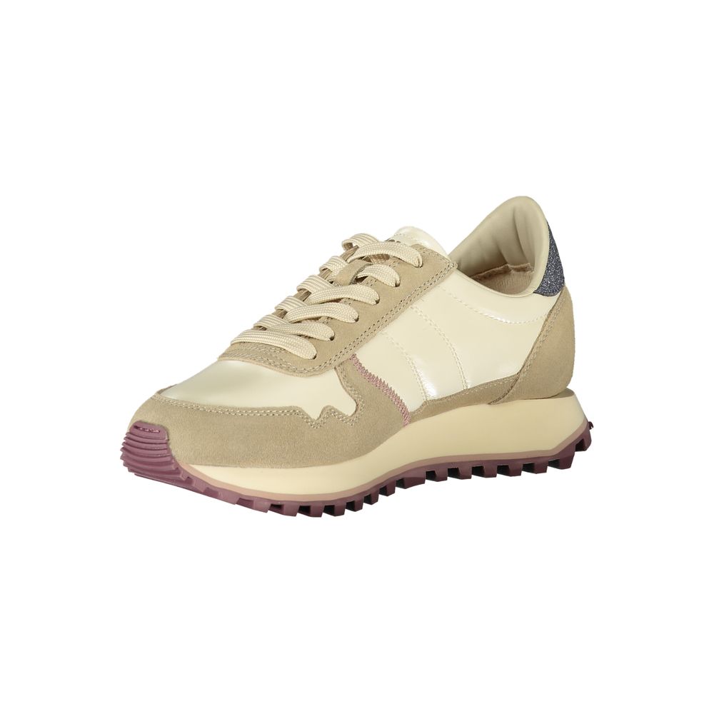 Blue Beige Polyester Sneaker