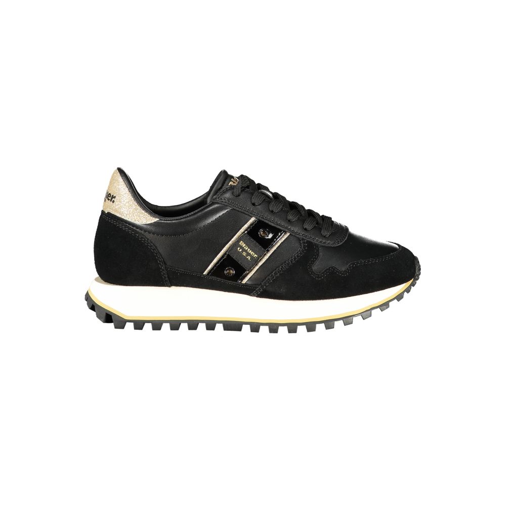 Blue Black Polyester Sneaker