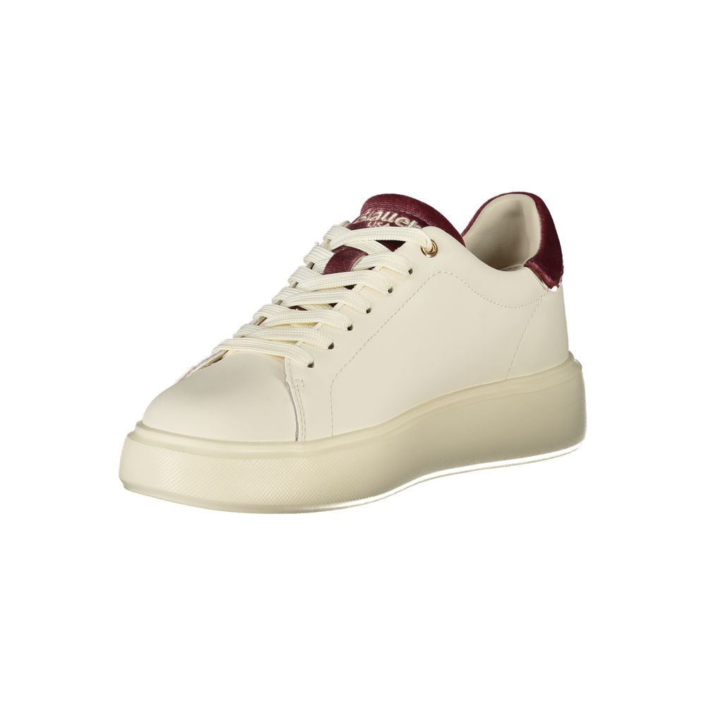 Blue White Polyester Sneaker