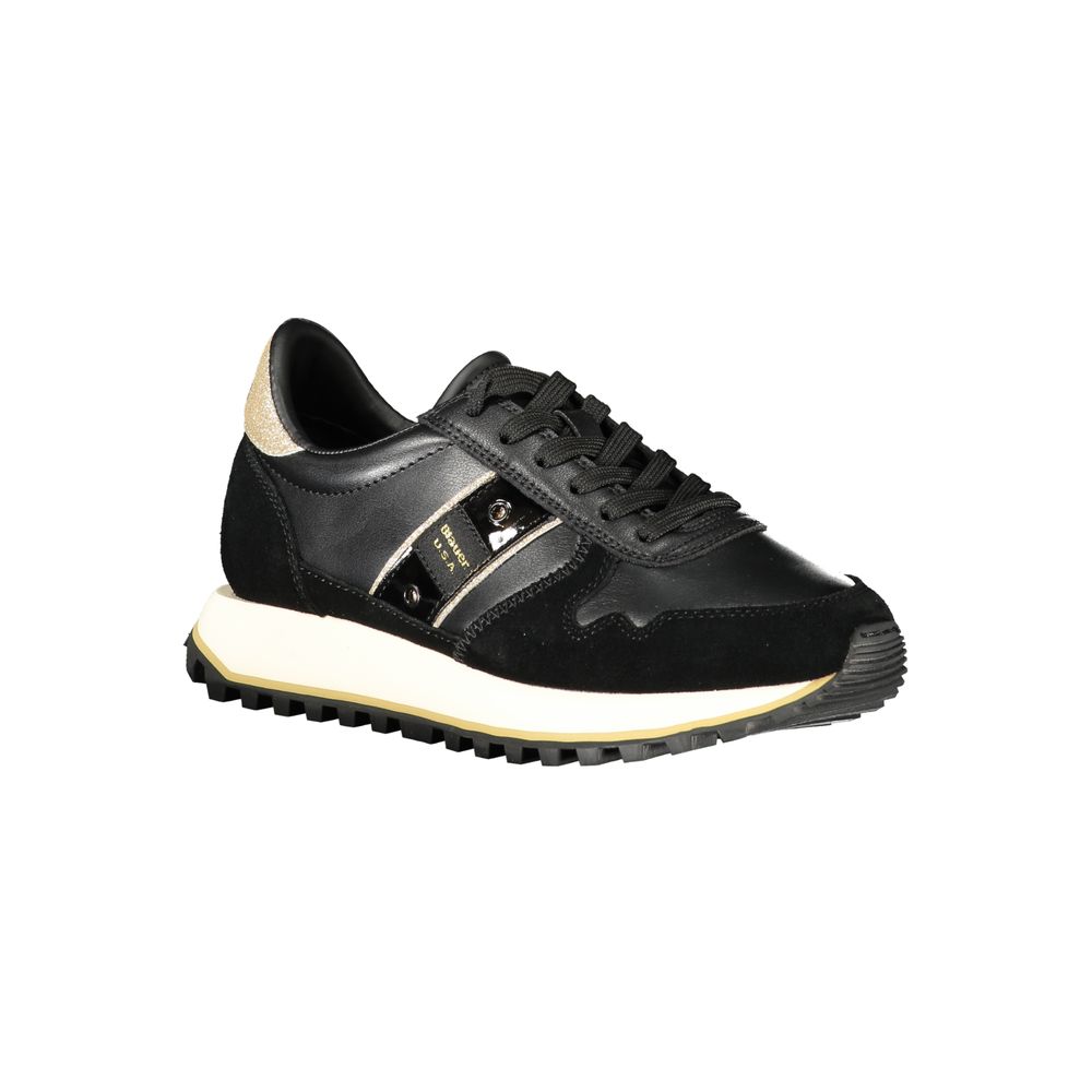 Blue Black Polyester Sneaker