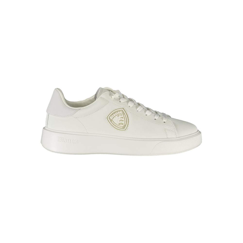 Blauer Weißer Polyester-Sneaker