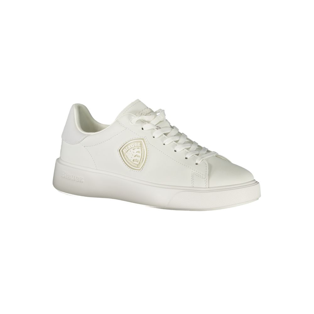 Blauer Weißer Polyester-Sneaker