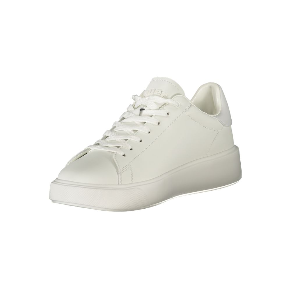 Blauer Weißer Polyester-Sneaker