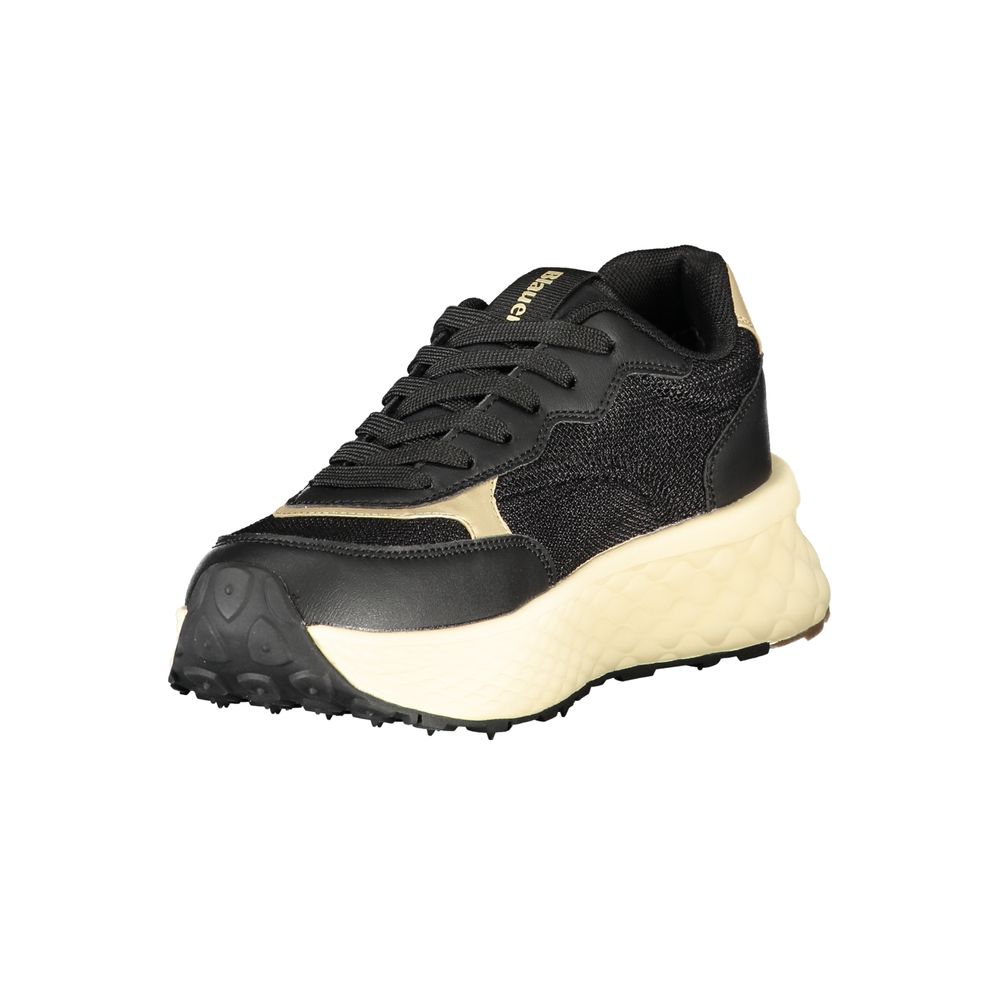 Blue Black Polyester Sneaker