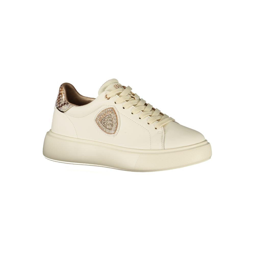 Blue Beige Polyester Sneaker