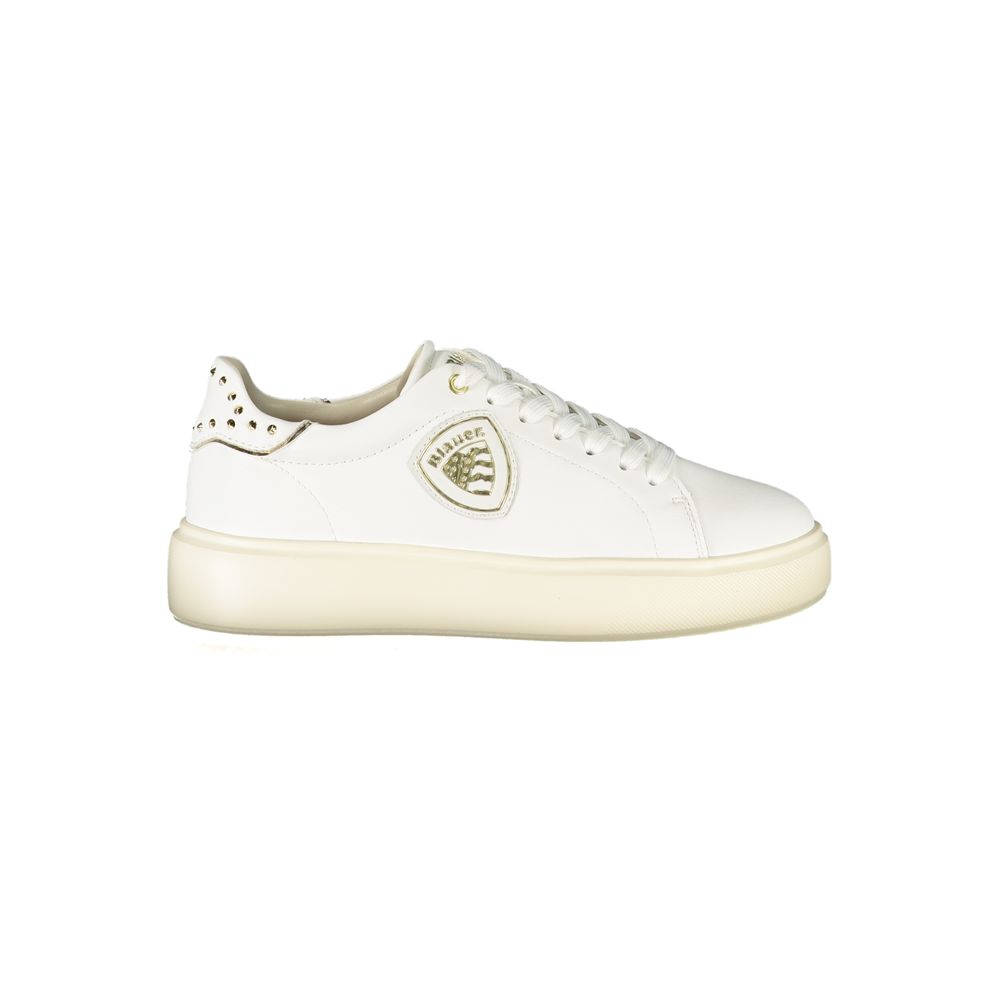 Blue White Polyester Sneaker