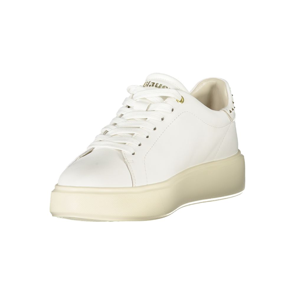 Blue White Polyester Sneaker