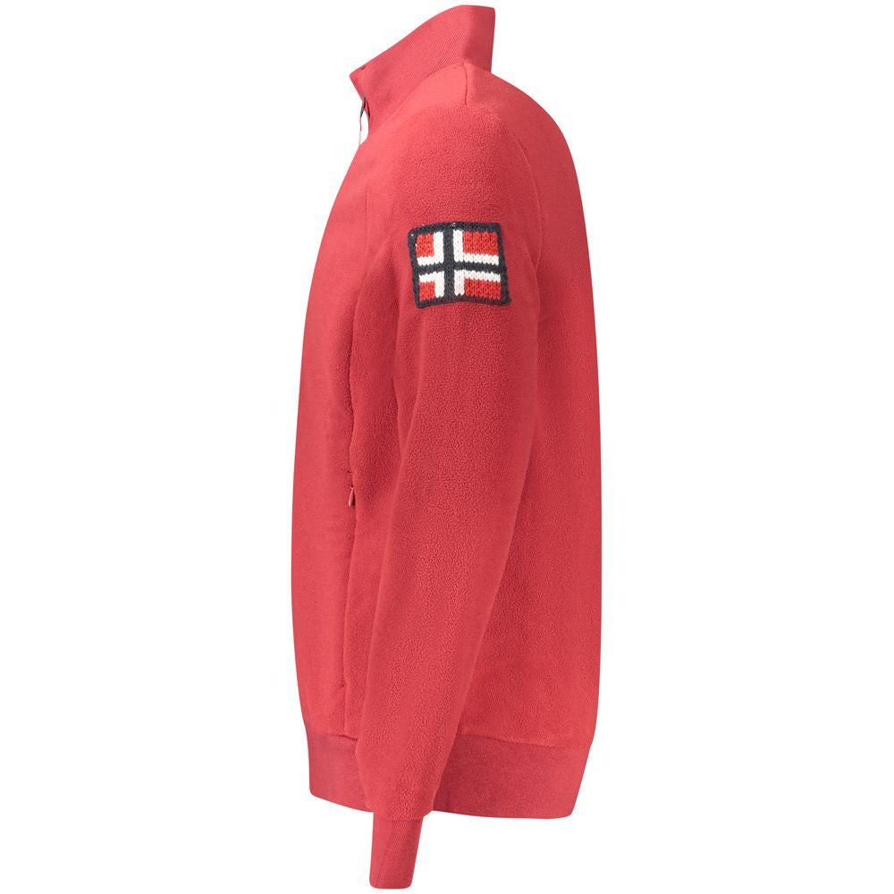 Norway 1963 Rotes Polyester-Sweatshirt für Herren