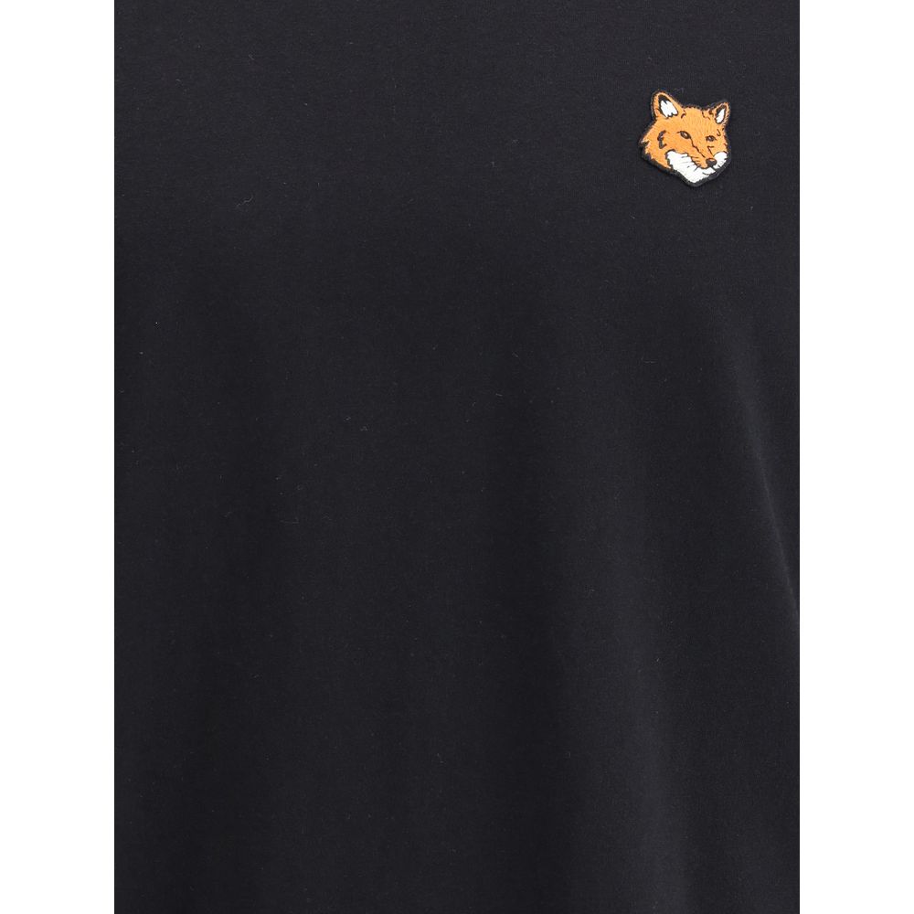 Maison Kitsuné Baumwoll-T-Shirt in Schwarz