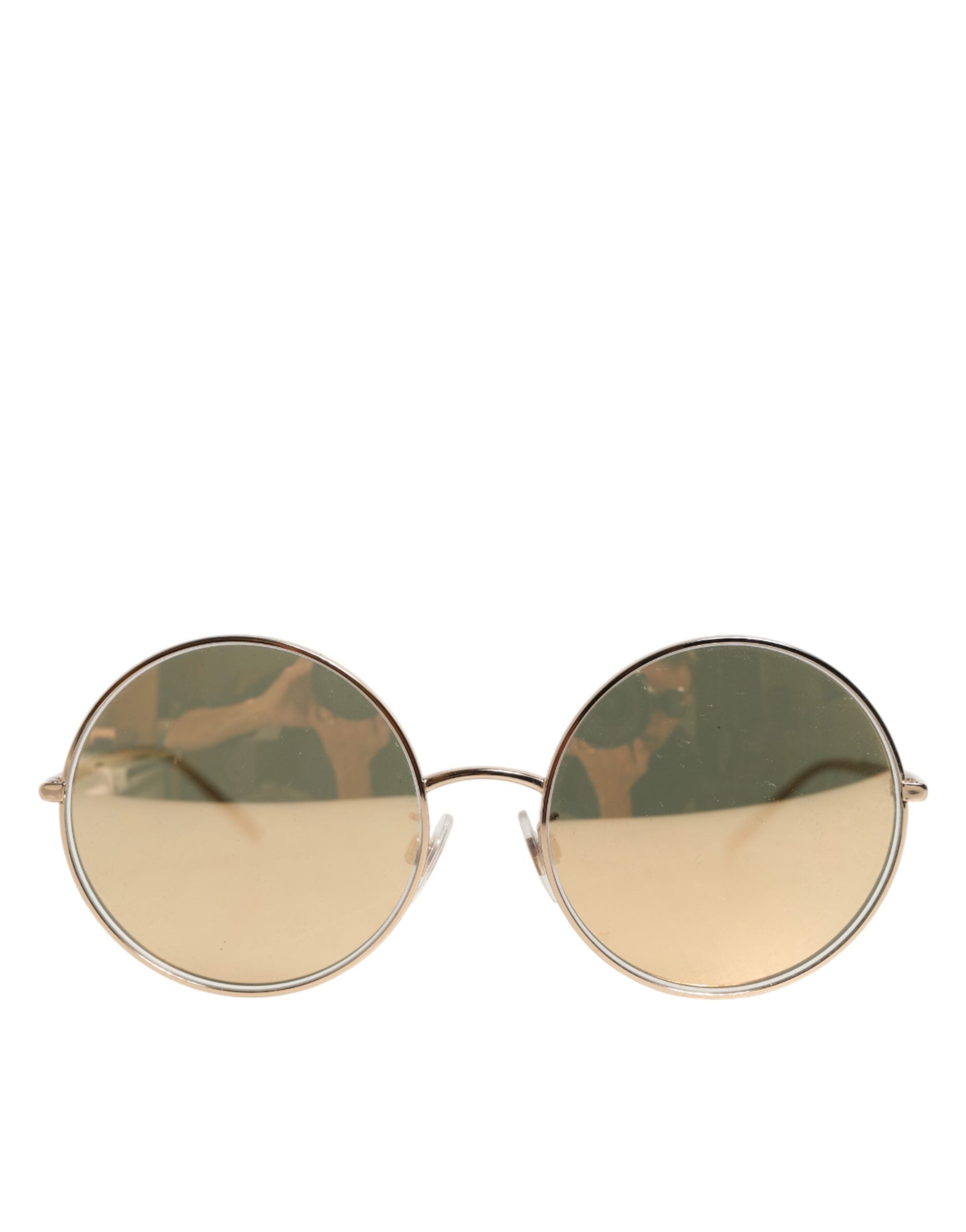 Dolce & Gabbana Round Style Gold Metal Sunglasses