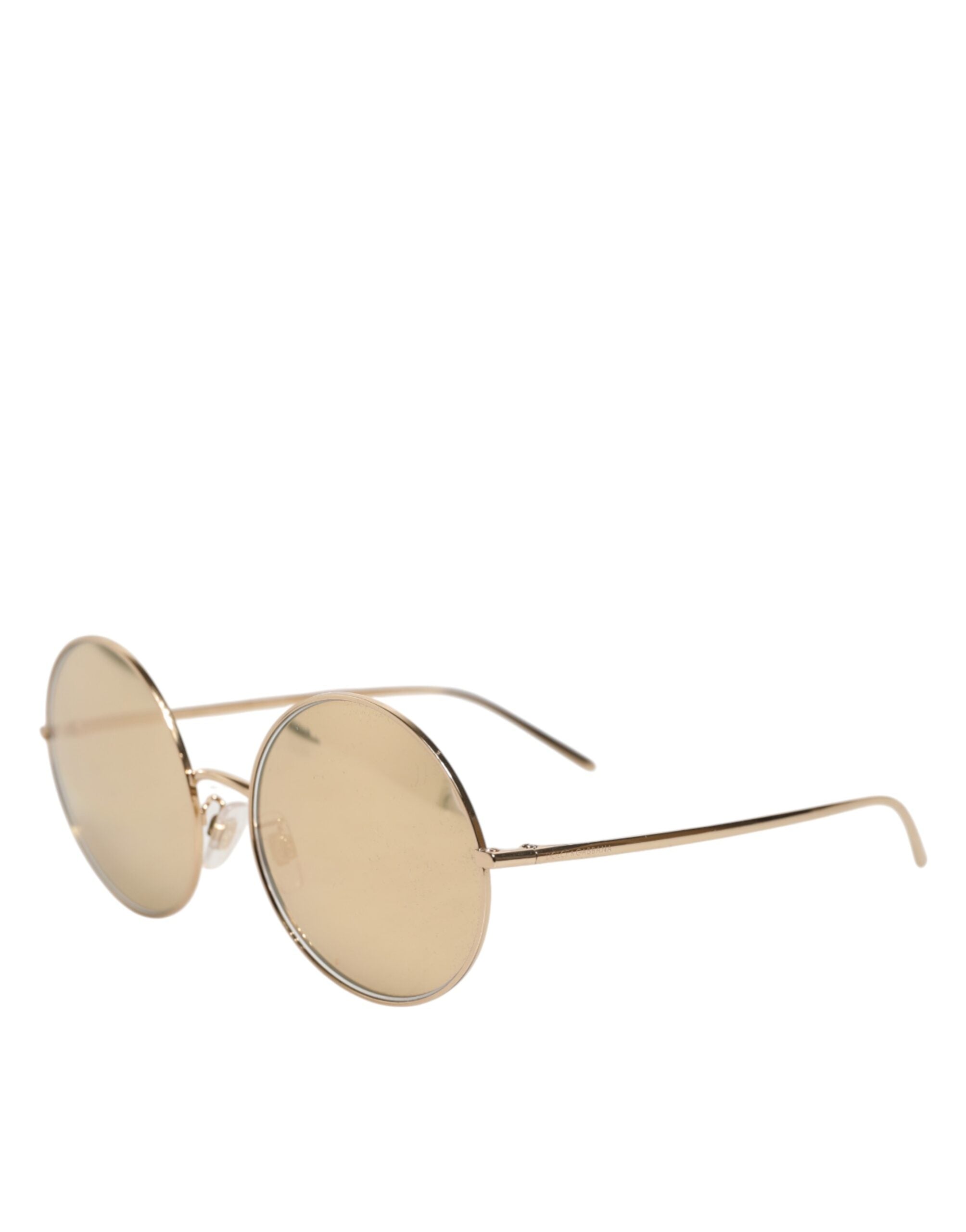 Dolce & Gabbana Round Style Gold Metal Sunglasses