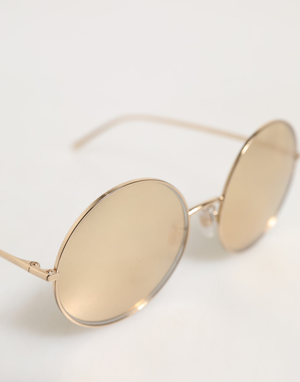 Dolce & Gabbana Round Style Gold Metal Sunglasses
