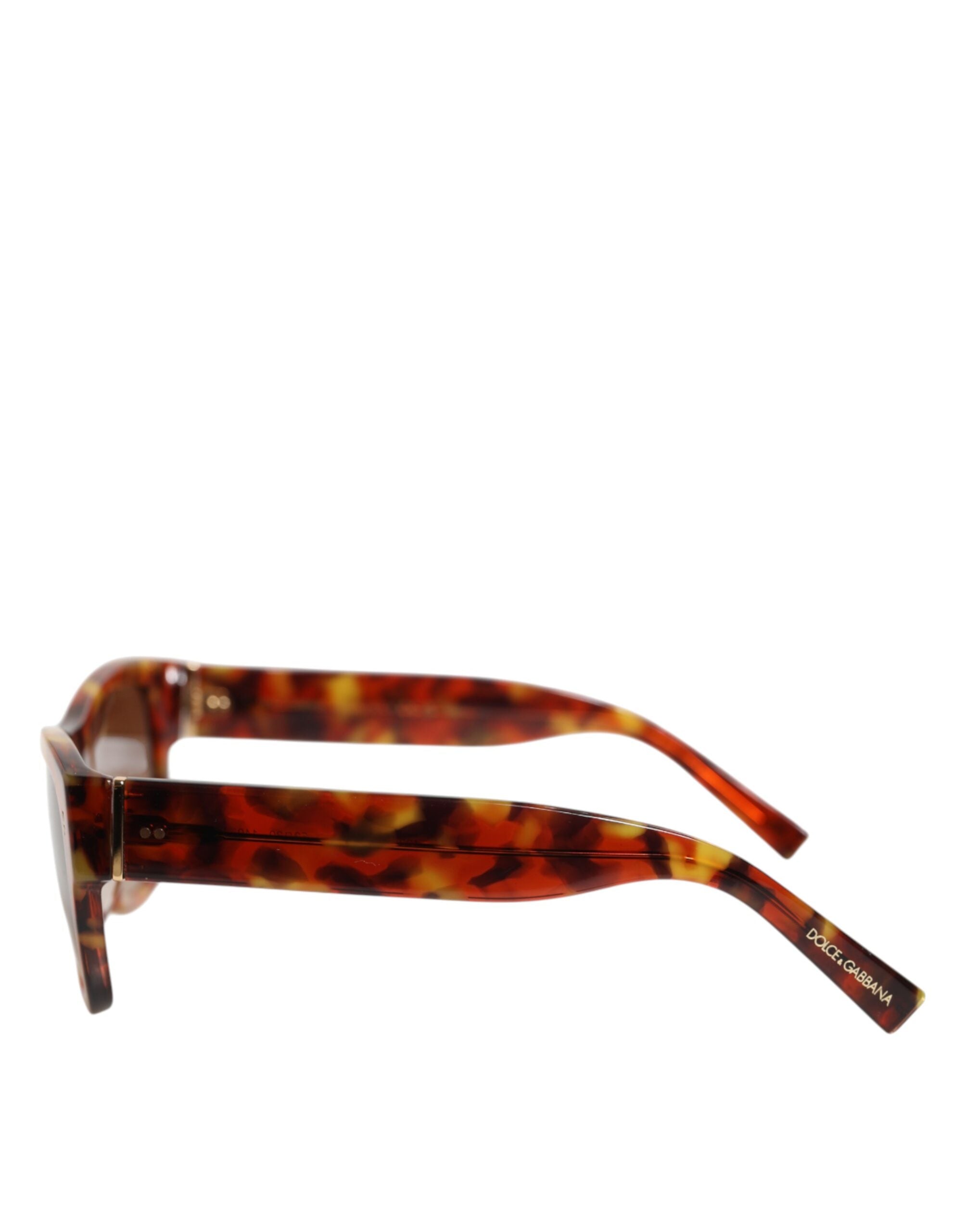 Dolce & Gabbana DG4338F Havana-Braun Vollrand-Sonnenbrille mit runden Gläsern